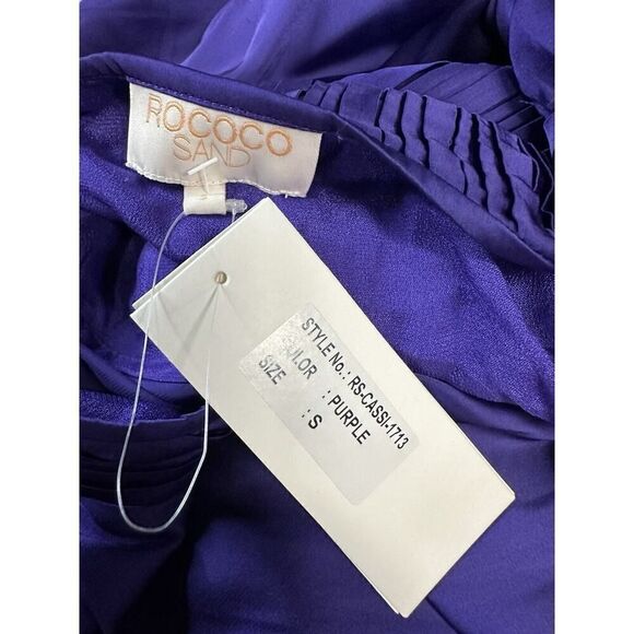 NWT Rococo Sand Cassi Long Sleeve Midi Dress Cut Out Purple Small - Picture 10 of 12